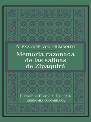 cover image of Memoria razonada de las salinas de Zipaquirá